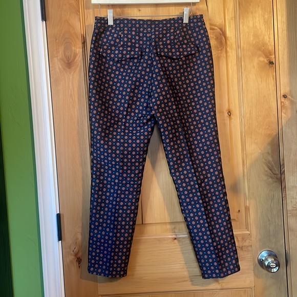 J. CREW Foulard Jacquard C1157 Blue Multi Print 4-Pocket Drawstring Pants EUC 00 - Picture 5 of 12